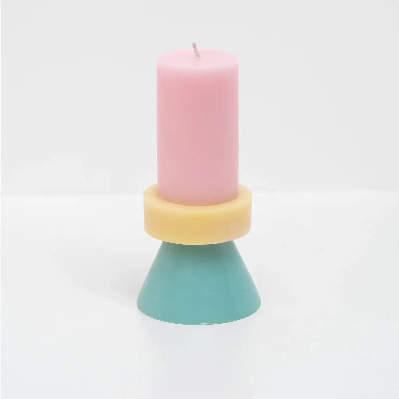 Stack Candle - Tall (FLOSS PINK/ PALE YELLOW/ MINT)