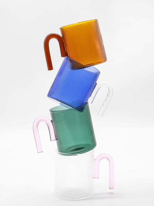 Archer Ribbed Glass Cup