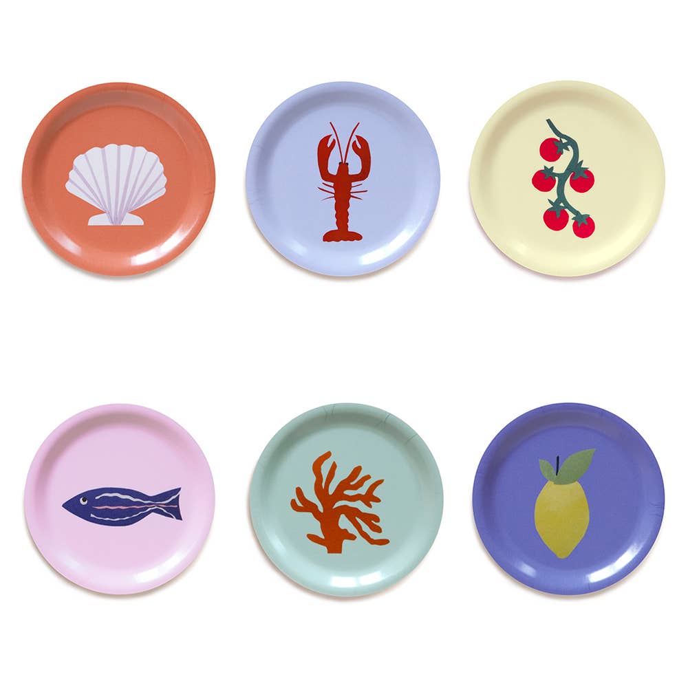 'Seaside Lunch' Coasters (Set of 6)