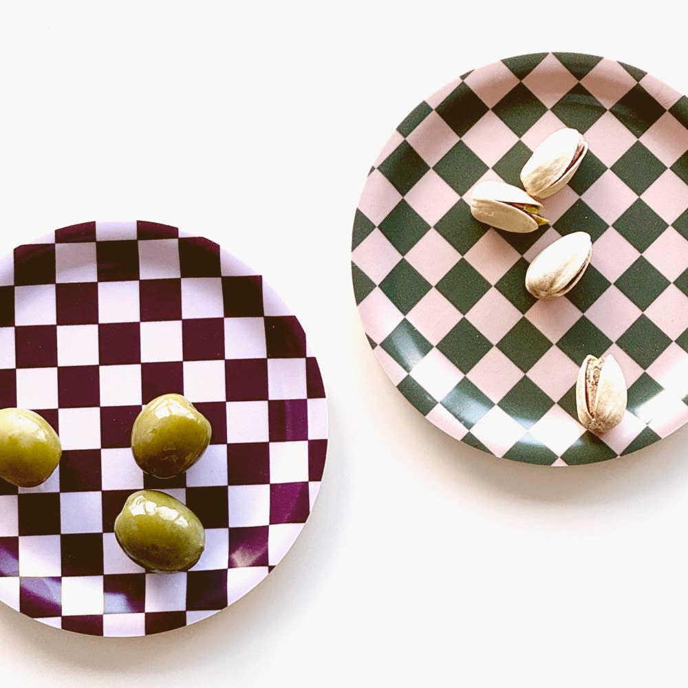 CHECKER Coasters - Warm Mix (Set of 4)