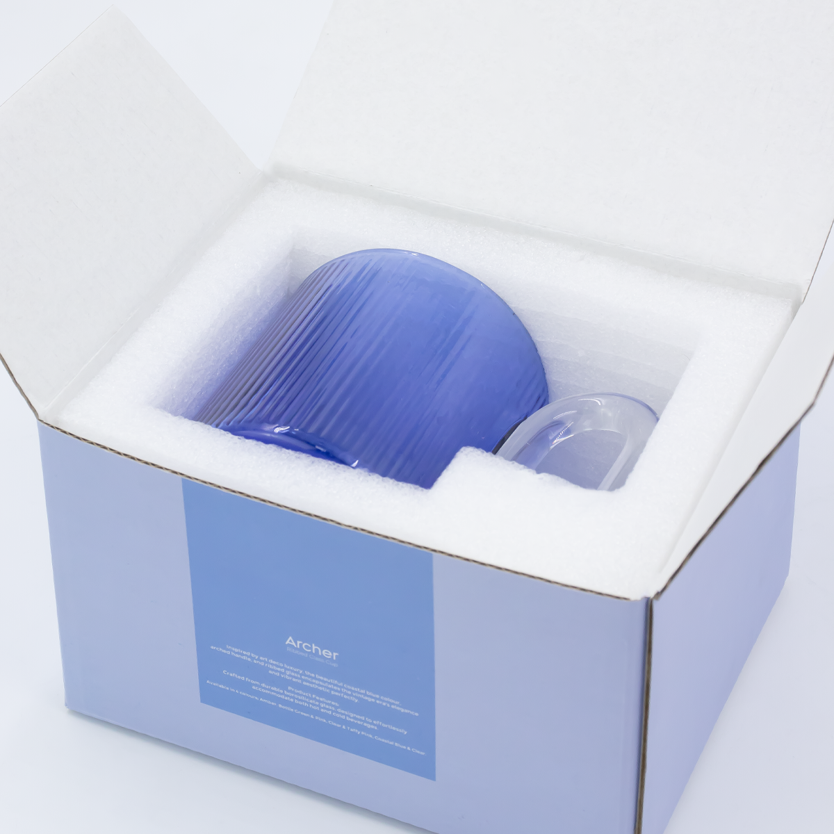 Archer Ribbed Glass Cup