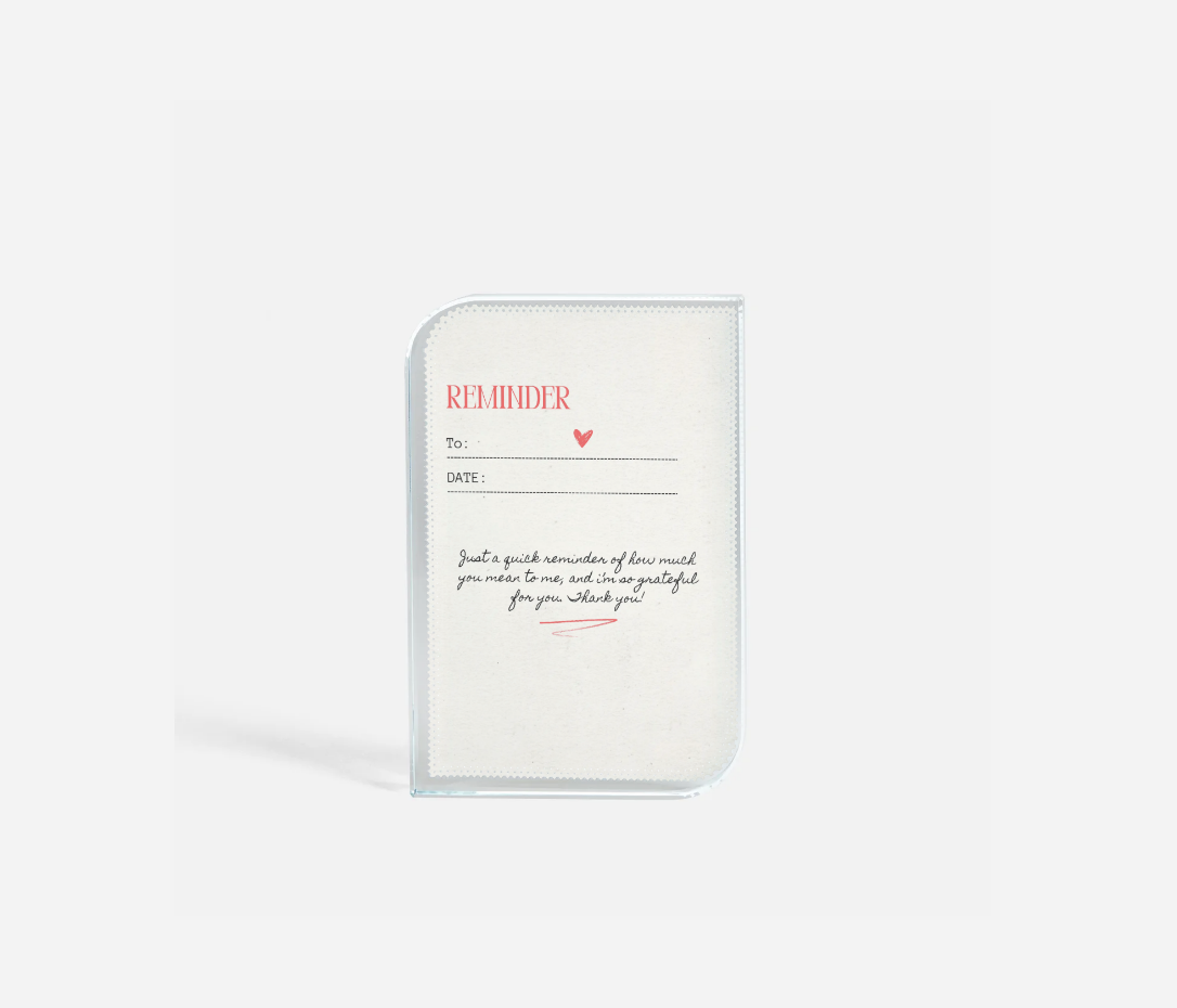 Glass Photoblock - A Reminder (Full Size)